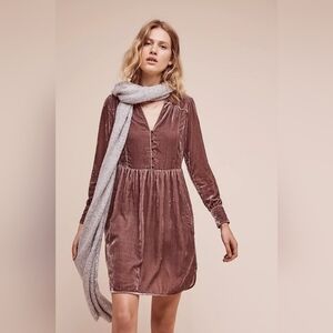 Holding Horses Velvet Shirtdress